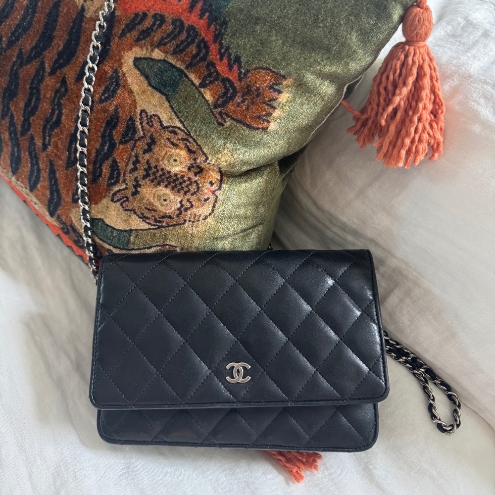 Chanel WOC Black and Silver